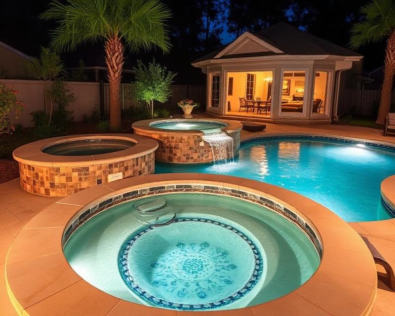 Custom Spa & Water Features - Custom pool project in Pearland, TX